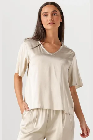 Mos Mosh Dames Blouses Mmevie V-neck Satin Blouse - - Maat XL