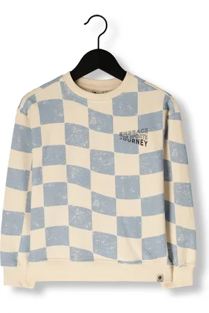 Daily7 Jongens Truien & Vesten Oversized Sweater Check Print - - Maat 104