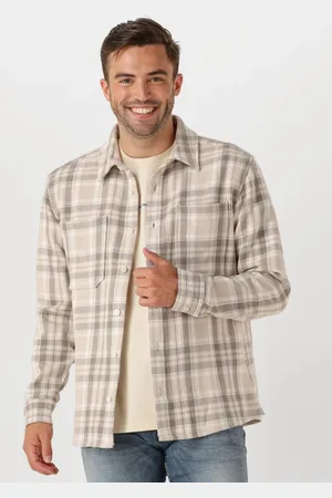 Pure Path Heren Overshirts Regular Fit Longsleeve Shirts - - Maat XL