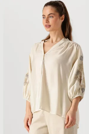 NUKUS Dames Blouses Tina Blouse Embroidery - - Maat XL