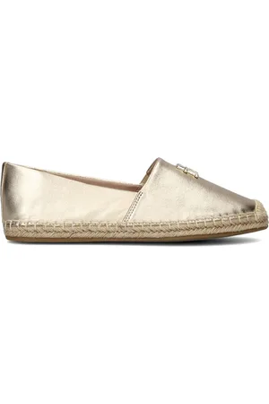 Tommy Hilfiger Dames Espadrilles Th Logo Metallic Leather - - Maat 36