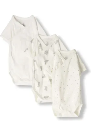 Petit Bateau Baby Rompers 3 Bodies Naiss Mc - - Maat 56