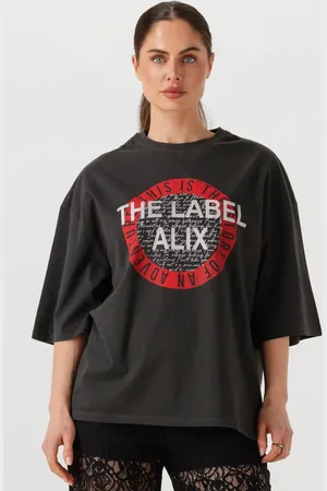 Alix the label Dames Tops & T-shirts Ladies Knitted Alix Tshirt - - Maat XL