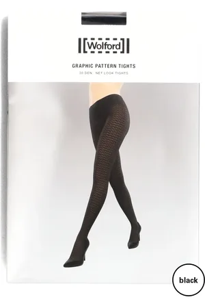 Wolford Dames Beenmode Graphic Pattern Tights - - Maat XS