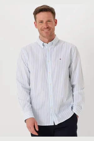 Tommy Hilfiger Heren Overhemden Flex Poplin Bold Stripe Rf Shirt - - Maat XL