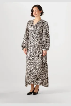 Jansen Amsterdam Dames Jurken Rebecca Jurk Wa 564 Wrap Long Sleeve - - Maat 34