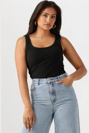 SELECTED Dames Tops & T-shirts Slfanna U-neck Tank Top - - Maat XL