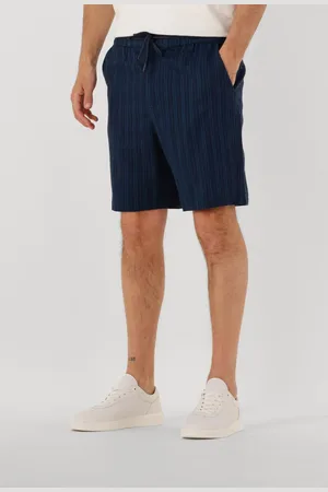 Shiwi Heren Broeken Men Lewis Linen Shorts Yam Dye Stripes - - Maat XL