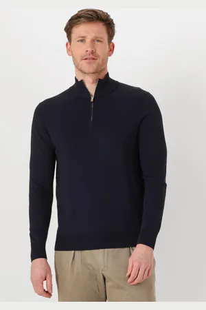 Profuomo Heren Truien & Vesten Half Zip Luxury Basic - - Maat XL