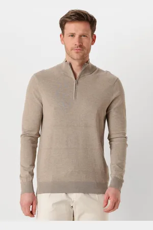 Profuomo Heren Truien & Vesten Half Zip Luxury Basic - - Maat XL
