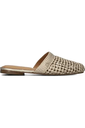 Tommy Hilfiger Dames Slippers Crochet Metallic Leather - - Maat 37