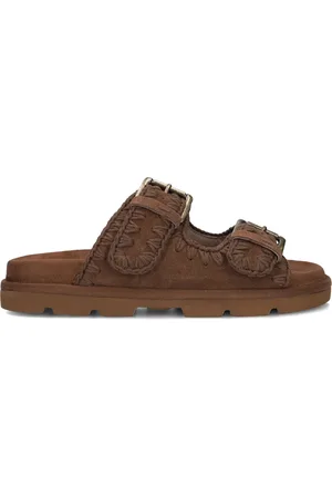 Mou Dames Slippers Low Bio Sandal 2buckles Monoch - - Maat 36