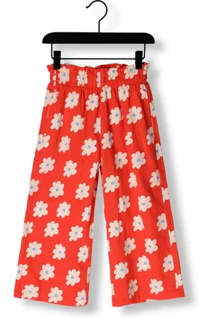 Jelly Mallow Meisjes Broeken Floral Wide Pants - - Maat 104/110