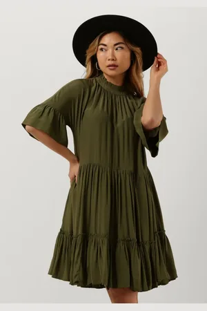 Scotch&Soda Dames Jurken Short Dress With Ruffle Sleeve Detail - - Maat 34