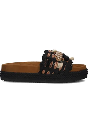 Mou Dames Slippers Monoband Rope Sandal Fringes - - Maat 36