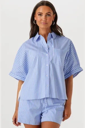 Catwalk Junkie Dames Blouses Short Sleeve Blouse With Graphic - - Maat 34