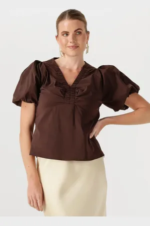 Neo Noir Dames Blouses Irina Poplin Blouse - - Maat 34