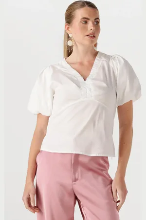Neo Noir Dames Blouses Irina Poplin Blouse - - Maat 34