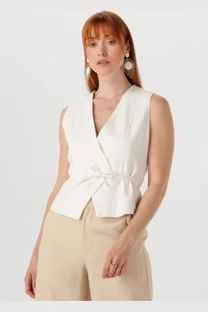 Neo Noir Dames Blazers Samara Ramie Waistcoat - - Maat 34