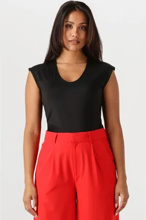 Rosemunde Dames Tops & T-shirts Billie Capsleeve V-neck - - Maat 36