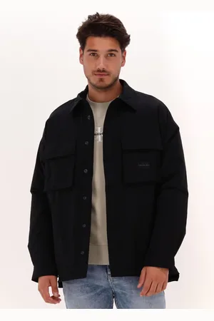 Calvin Klein Heren Overhemden Fleece Lined Cargo Overshirt - - Maat XXL
