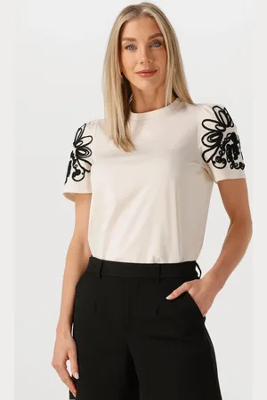 Object Dames Tops & T-shirts Objcaroline Joana Ss Top E Div - - Maat XL