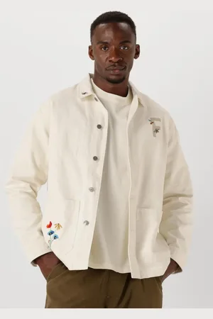 Foret Forét Heren Overshirts Rowan Embroidery Canvas Overshirt - - Maat XL