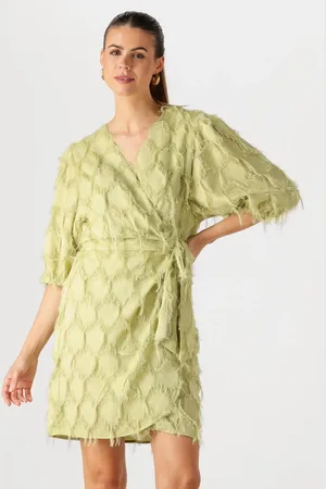 Aaiko Dames Jurken Florica Fringe Pes 482 - - Maat XL