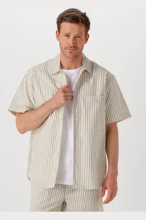 Calvin Klein Heren Overhemden Cotton Poplin S/s Shirt - - Maat XL