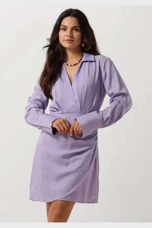 Colourful rebel Dames Jurken Runa Uni Fake Wrap Dress - - Maat XL