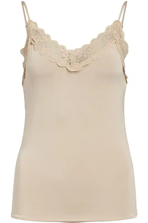 Object Kanten Mouwloze Top