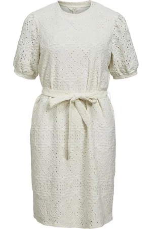 Object Broderie Anglaise Mini Jurk