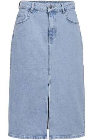 Object Denim Middellange Rok