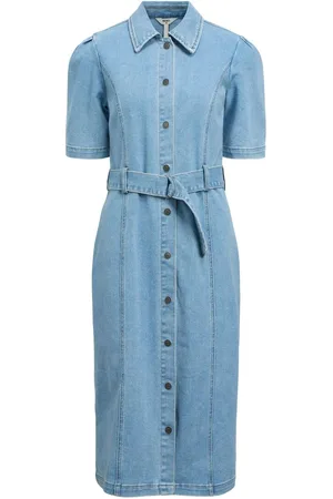 Object Denim Midi Jurk
