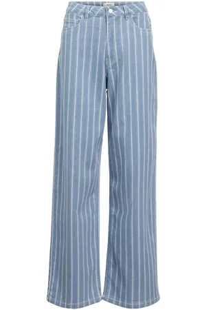 Object Gestreept Wide Leg Jeans