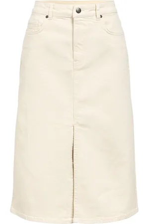 Object Denim Middellange Rok