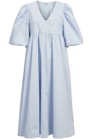 Object Pofmouwen Midi Jurk