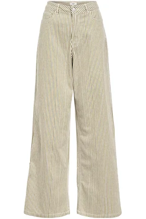 Object Gestreept Wide Leg Jeans