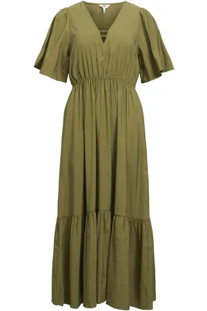 Object V-hals Maxi Jurk