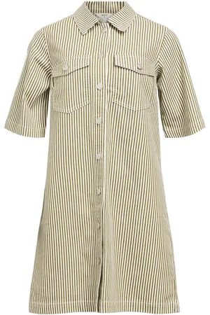 Object Gestreept Denim Jurk