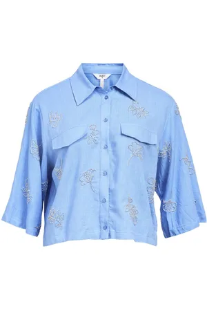 Object Geborduurd Cropped Blouse