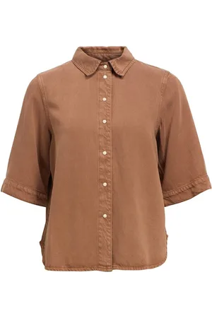 Object Korte Mouwen Spijkerblouse
