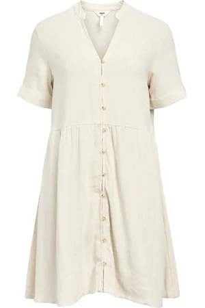 Object Linnenmix Mini Jurk
