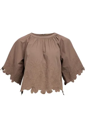 Object Geborduurd Crop Top