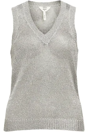 Object Metallic Gebreide Top