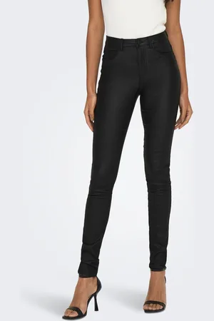 ONLY Onlroyal Skinny Fit Broek Van Synthetisch Leer