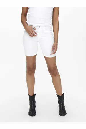 ONLY Onlrain Mid Waist Bodycon Fit Denim Shorts
