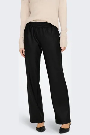 ONLY Onlpopstar Straight Fit Broek Van Synthetisch Leer