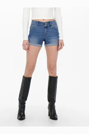 ONLY Onlcarmen Regular Waist Skinny Fit Denim Shorts