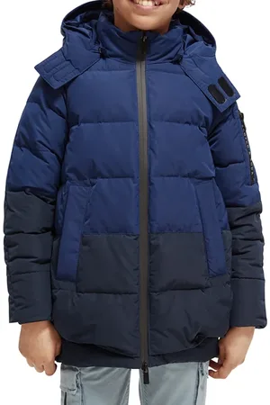 Scotch&Soda Mid-length Water Repellent Padded Jacket Navy